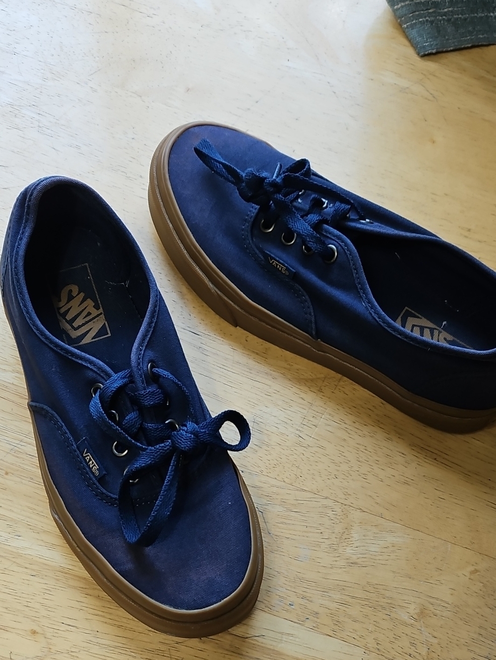 Vans Unisex Sneakers - Navy Blue Size 6 Men, 7.5 Women
